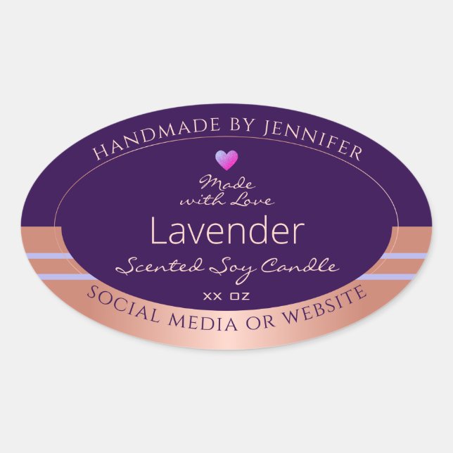 Sello elegante de embalaje de producto oro Rosa pú (Anverso)