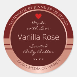 Sello elegante de embalaje del producto Rosa de bo