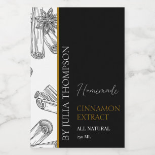 Sello elegante de extracción de canela casera de o