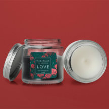 Sello elegante de flores rojas