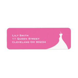 Sello elegante de fucsia de ducha de novia