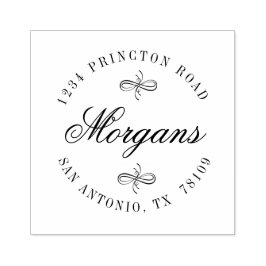 Sello elegante de la dirección de retorno de la fa