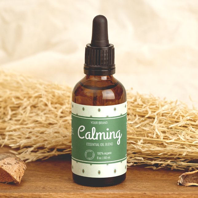 Sello elegante retro verde cosméticos botellas de  (Subido por el creador)