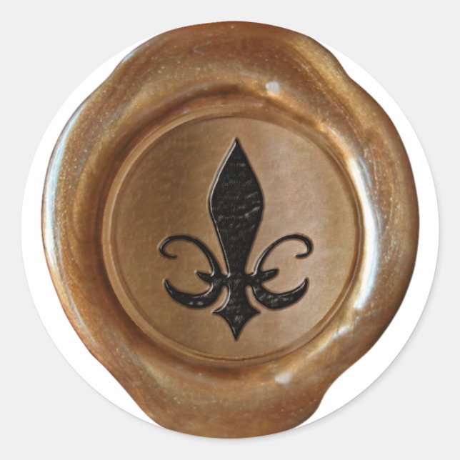 Sello Faux Wax - Cobre con negro - SPADE (Anverso)