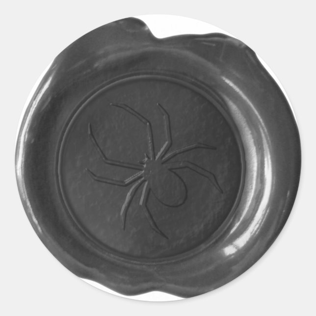 Sello Faux Wax - Negro - SPIDER (Anverso)
