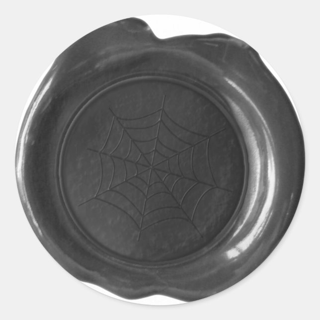 Sello Faux Wax - Negro - SPIDER WEB (Anverso)