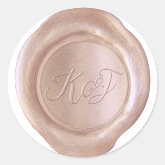 Sello Faux Wax - RoseGold - K&J_Personalizado (Anverso)