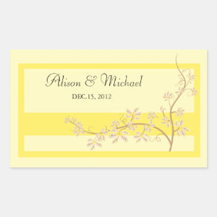 Sello floral amarillo-Boda