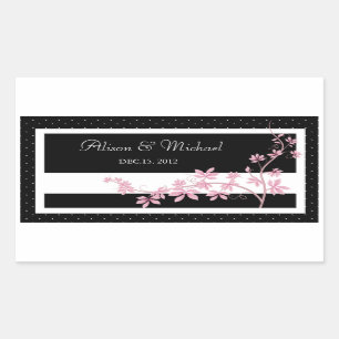 Sello floral negro-Boda