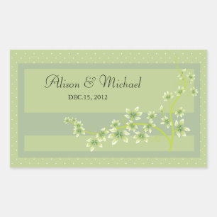 Sello floral verde-Boda