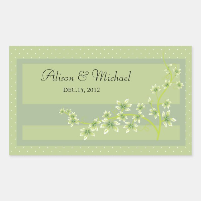 Sello floral verde-Boda (Anverso)