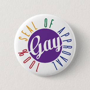 Sello gay del botón de la aprobación