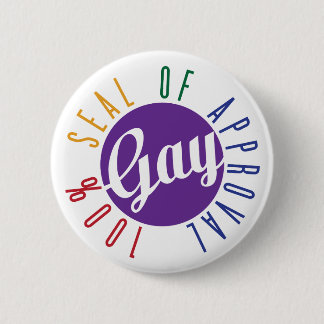 Sello gay del botón de la aprobación