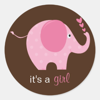 Sello "it a chica" para el elefante bebé