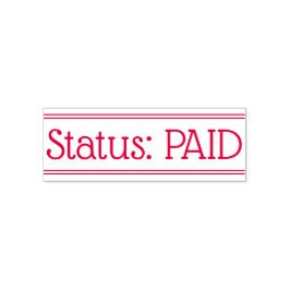 Sello mínimo de goma "Status: PAID"