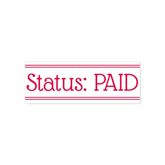 Sello mínimo de goma "Status: PAID" (Diseño)