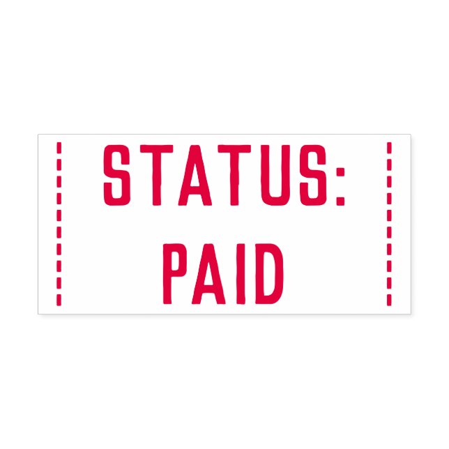 Sello mínimo de goma "STATUS: PAID" (Diseño)