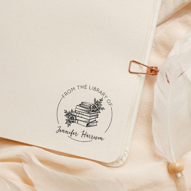 Sello Moderno de la Biblioteca De, Libro Botánico  (Subido por el creador)