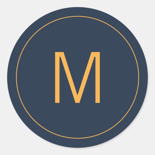 Sello Monograma Azul y Oro de la Marina (Anverso)