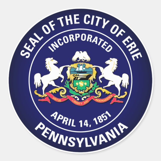 Sello municipal de Erie, Pensilvania (Anverso)