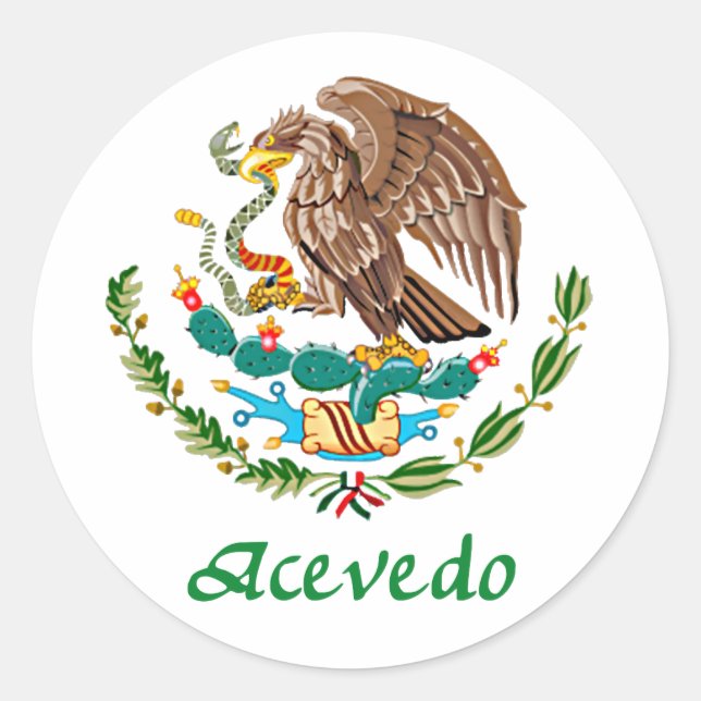 Sello nacional mexicano de Acevedo (Anverso)