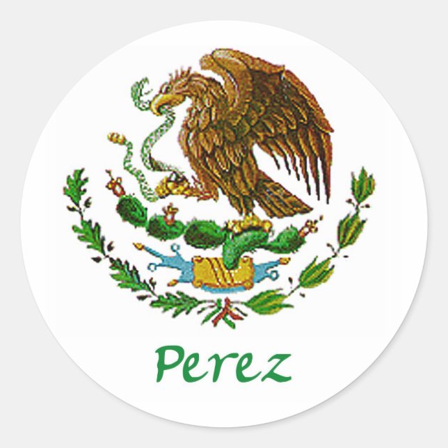 Sello nacional mexicano Pérez (Anverso)