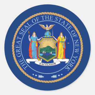 Sello neoyorquino, foco de Pegatina de Nueva York