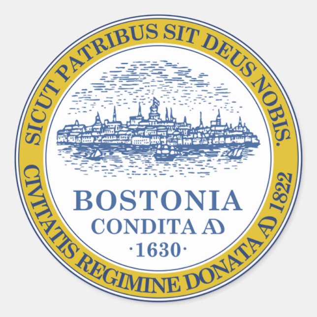 Sello oficial de la ciudad de Boston Massachusetts (Anverso)