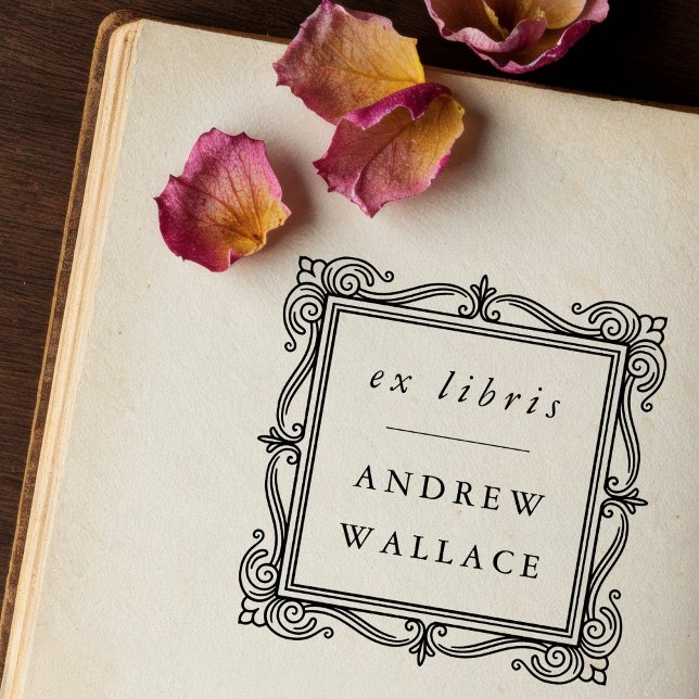 Sello Ornate Vintage Ex Libris Sello de madera (Subido por el creador)