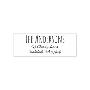 Sello para dirección de remitente   Tipo de letra 