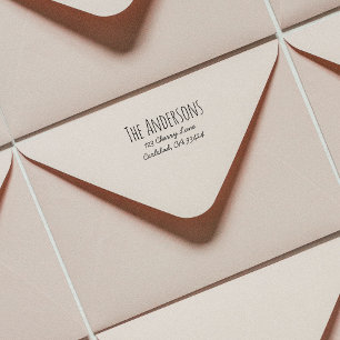 Sello para dirección de remitente   Tipo de letra 