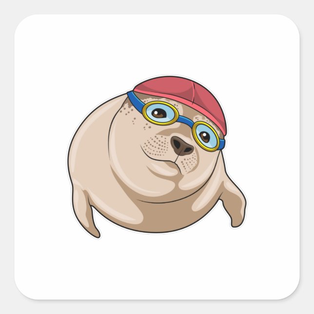 Sello para nadar con gafas de natación (Anverso)