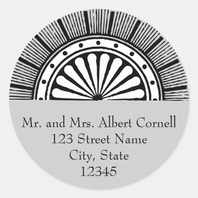 Sello para sobres Art Deco (Anverso)