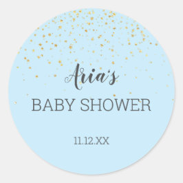 Sello para sobres Baby Shower azul de Confetti dor