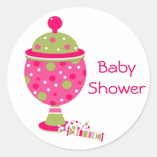 Sello para sobres Baby Shower Candy Buffet (Anverso)