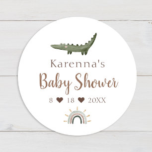 Sello para sobres Baby Shower de la acuarela Safar