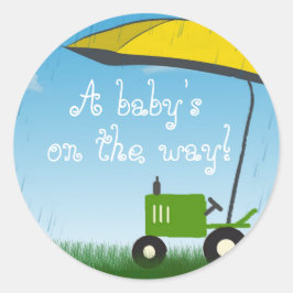 Sello para sobres Baby Shower de tractores