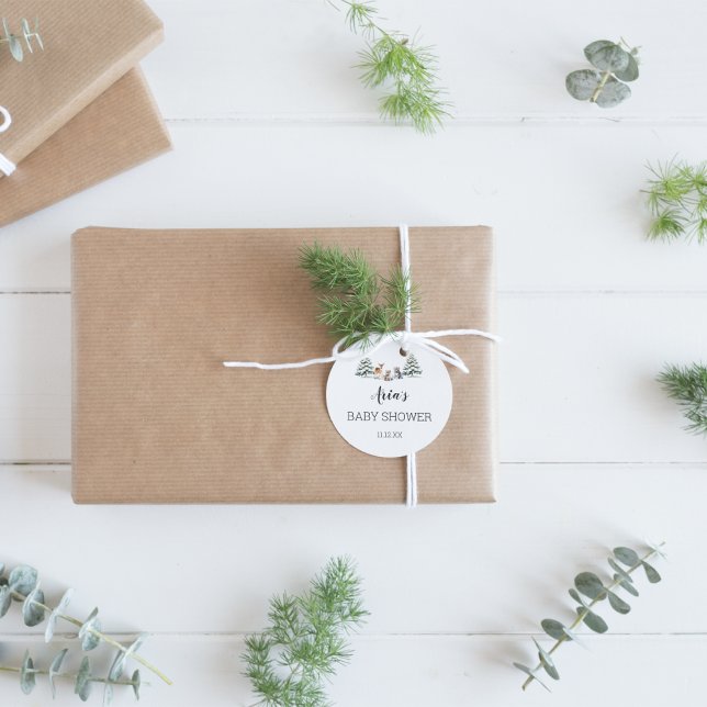 Sello para sobres Baby Shower de Winter Woodland A (Subido por el creador)