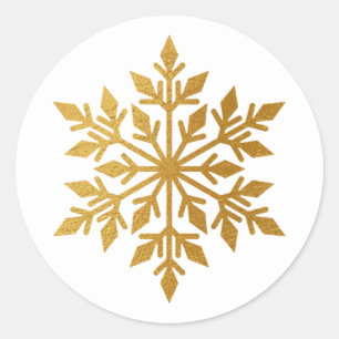 Sello para sobres blanco con copo de nieve y Relie