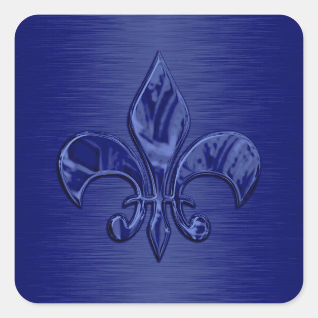 Sello para sobres Blue Fleur de Lis (Anverso)