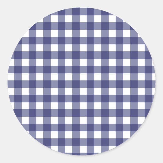 Sello para sobres Blue Gingham (Anverso)