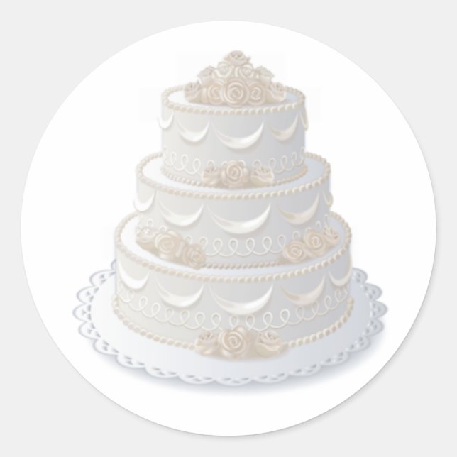 Sello para sobres boda Cake (Anverso)