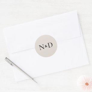 Sello para sobres BODA CÍRCULO moda