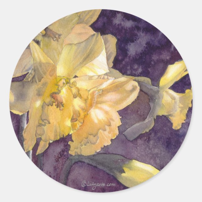 Sello para sobres Boda Daffodil (Anverso)