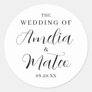 Sello para sobres Boda de caligrafía elegante
