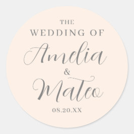 Sello para sobres Boda de caligrafía verde esmeral