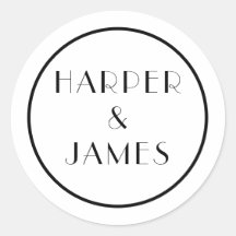 Sello para sobres boda de estilo parisino