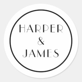 Sello para sobres boda de estilo parisino