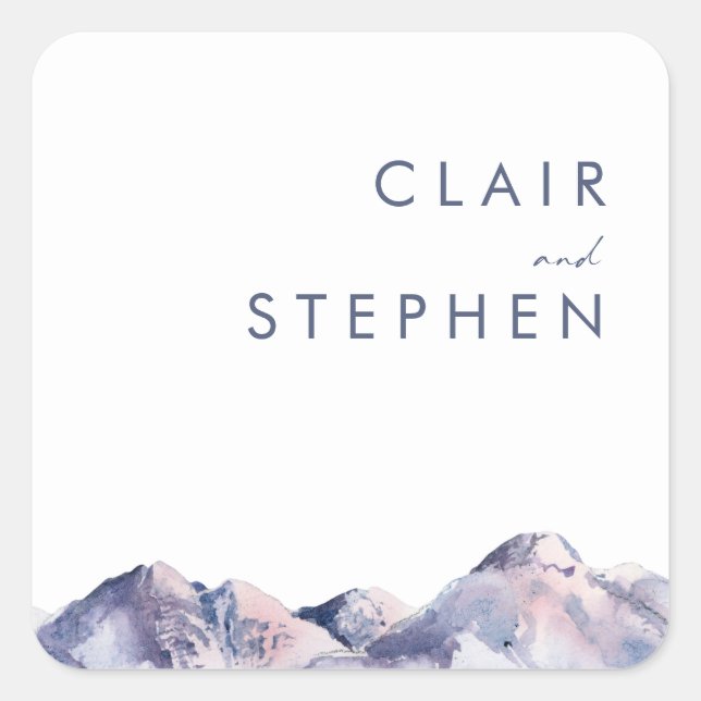 Sello para sobres Boda de invierno (Anverso)