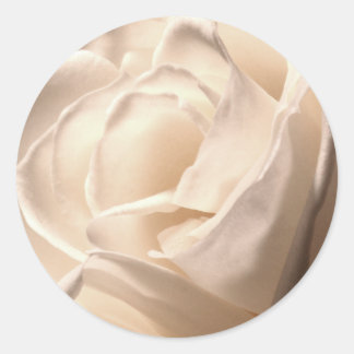 Sello para sobres Boda de rosa blanco grande
